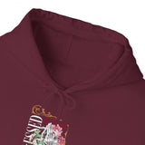 Blessed Praying Hands Floral Christian Graphic Unisex Heavy Blend Hooded Sweatshirt Faith Inspired Religious Streetwear Bold Motivational Hoodie