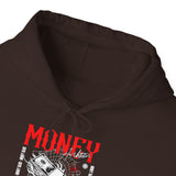 Money Motivation Hustler Mindset Graphic Print Unisex Heavy Blend Hoodie Streetwear Ambition Sweatshirt