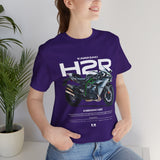Kawasaki Ninja H2R Inspired Hyperbike Graphic Unisex Heavy Cotton Tee Streetwear Racing Style Motorcycle Art Shirt for Speed Lovers and Track Enthusiasts