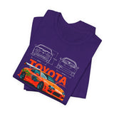 Legendary Orange Street Racer Blueprint Tee Unisex Heavy Cotton Retro Tuner Car Art Graphic Shirt for Enthusiasts