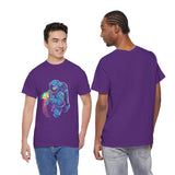 Galactic Dream Astronaut Neon Art Unisex Heavy Cotton Tee Bold Cosmic Streetwear Graphic T Shirt Vibrant Space Design Comfortable Classic Fit Everyday Wear Perfect Gift for Sci Fi Lovers and Creative...