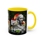 Wicked Supreme Accent Coffee Mug 11oz 15oz Statue Art Graphic Cup Supreme Inspired Streetwear Bust Design Bold Daily Motivation Ceramic Gift Drinkware
