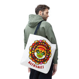 Kathakali Tote Bag Kerala Traditional Dance Art Canvas Bag Indian Culture Onam Festival Malayalam Heritage Ethnic Graphic Reusable Shopping Bag