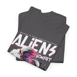 Aliens Exist UFO Graphic Unisex Heavy Cotton Tee Sci Fi Streetwear T Shirt Extraterrestrial Space Alien Design