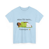 When Life Hurts Thoonguu Tamil Funny Meme T Shirt Trending Kollywood Comedy Inspired Graphic Tee Youth Attitude Casual Wear Unisex Cotton Streetwear India