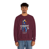 Cosmic Catalyst Unisex Heavy Blend Crewneck Sweatshirt Futuristic Sci Fi Space Astronaut Graphic Pullover Cyberpunk Streetwear Bold Galaxy Design Alpha Mindset Fashion