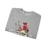 You Can Be Whatever Motivational Crewneck Sweatshirt Comfortable Unisex Pullover Bold Floral Empowerment Design Streetwear Positive Vibes Cozy Everyday Wear Perfect Gift for Dreamers Friends and Free Spirits