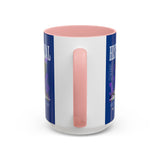 Historical Accent Coffee Mug 11oz 15oz Black Ceramic Cup with Greek Goddess Statue and Purple Floral Design for Art and History Lovers