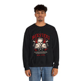 Monsters Skull Guardians Gothic Horror Unisex Heavy Blend Crewneck Sweatshirt Dark Graphic Halloween Streetwear Bold Vintage Skull Pullover