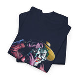 Snapshot of Madness Unisex Heavy Cotton Tee Dark Comic Art Streetwear Design Bold Neon Aesthetic Premium Graphic T Shirt Perfect for Artists Dreamers and Street Culture Enthusiasts