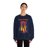 The Silent Stalker Unisex Sweatshirt Retro Horror Pullover Halloween Streetwear Cozy Fall Apparel for Spooky Nights and Fearless Style Lovers