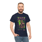 Ruler of the Sea Poseidon Unisex Heavy Cotton Tee Greek Mythology Statue Graphic Gothic Streetwear Bold Artistic Fashion T Shirt