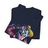 Snapshot of Madness Unisex Heavy Cotton Tee Dark Comic Art Streetwear Design Bold Neon Aesthetic Premium Graphic T Shirt Perfect for Artists Dreamers and Street Culture Enthusiasts