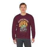 Golden Dreams Silver Reality Money Graphic Unisex Heavy Blend Crewneck Sweatshirt Hustler Motivational Dollar Cash Streetwear