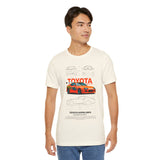 Legendary Orange Street Racer Blueprint Tee Unisex Heavy Cotton Retro Tuner Car Art Graphic Shirt for Enthusiasts