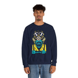 Breaking BadToxic Genius Neon Gas Mask Skull Unisex Heavy Blend Crewneck Sweatshirt Bold Cyberpunk Streetwear Fashion For Artists Rebels Gamers And Visionaries With Futuristic Neon Glow Design
