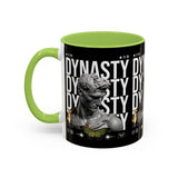 Dynasty Accent Coffee Mug 11oz 15oz Black Ceramic Mug with Roman Statue Bust and Butterfly Artwork for History Lovers and Modern Art Fans