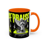 Praise Angel Statue Graphic Ceramic Mug Gothic Spiritual Coffee Tea Cup Bold Streetwear Design
