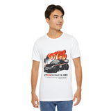 Black Widebody Turbo Racing Car Graphic Unisex Heavy Cotton Tee Streetwear Speed Culture Shirt for Car Enthusiasts