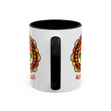 Kathakali Accent Coffee Mug 11oz 15oz Kerala India Classical Dance Art Face Ceramic Cup Cultural Heritage South Indian Folk Design Traditional Festival Gift