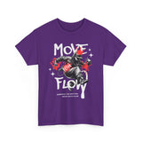 Move With Flow Breakdance Graphic Unisex Heavy Cotton Tee Hip Hop Streetwear Dance Rhythm Urban Style T Shirt
