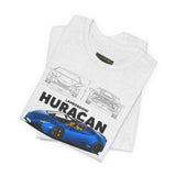 Exotic Blue Supercar Roadster Blueprint Art Unisex Heavy Cotton Tee Premium Streetwear Car Enthusiast Gift Performance Inspired Design Shirt