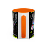 The Charmer Butterfly Accent Coffee Mug 11oz 15oz Black Two Tone Ceramic Cup Aesthetic Iridescent Butterfly Design Gift for Coffee Lovers