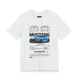 Blue Apex Muscle Coupe Blueprint Art Unisex Heavy Cotton Tee Powerful Street Machine Graphic Shirt for Car Lovers and Collectors
