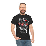 Move With Flow Breakdance Graphic Unisex Heavy Cotton Tee Hip Hop Streetwear Dance Rhythm Urban Style T Shirt
