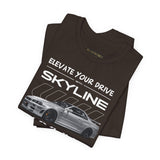 Japanese Performance Coupe Skyline Inspired Unisex Streetwear Tee High Speed Racing Car Graphic Shirt JDM Culture Drift Style Automotive Art Design For Car Lovers Urban Fashion