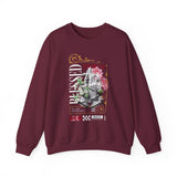 Blessed Praying Hands Floral Christian Graphic Unisex Heavy Blend Crewneck Sweatshirt Faith Inspired Religious Streetwear Bold Motivational Pullover