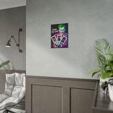 Joker Enjoy The Game Glossy Poster Bold Gothic Wall Art Dark Psychological Design Fiery Street Aesthetic Print for Risk Takers and Art Collectors