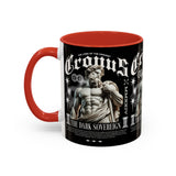 Cronus The Dark Sovereign Accent Coffee Mug 11oz 15oz Greek Mythology Statue Graphic Gothic Streetwear Bold Artistic Ceramic Cup