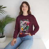 Freedom Snake And Rose Crewneck Comfortable Unisex Sweatshirt Motivational Streetwear Bold Floral Empowerment Design For Resilience And Strength Perfect Gift For Friends Birthdays Cozy Days Casual Wear