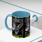The Charmer Butterfly Accent Coffee Mug 11oz 15oz Black Two Tone Ceramic Cup Aesthetic Iridescent Butterfly Design Gift for Coffee Lovers