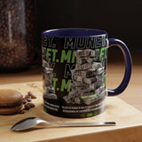 Money Mindset Accent Coffee Mug 11oz 15oz Motivational Hustle Grind Wealth Entrepreneur Graphic Ceramic Mug Bold Streetwear Inspired Success Lifestyle Cup