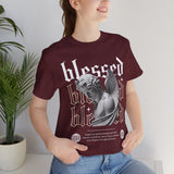 Blessed Angel Statue Graphic Unisex Jersey Short Sleeve Tee Gothic Streetwear Aesthetic Spiritual Bold Artistic Fashion T Shirt