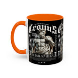 Cronus The Dark Sovereign Accent Coffee Mug 11oz 15oz Greek Mythology Statue Graphic Gothic Streetwear Bold Artistic Ceramic Cup