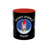 Rocket Science Rocks Accent Coffee Mug 11oz 15oz Space Lover Science Gift Black White Two Tone Ceramic Cup
