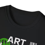 Collage Art Unisex Softstyle T Shirt Modern Graphic Tee Black Futuristic Nature Inspired Abstract Design Minimalist Streetwear Creative Fashion Outfit