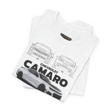 Camaro American Muscle Power Coupe Illustration Unisex Heavy Cotton Tee Premium Streetwear Graphic for Gearheads and Car Enthusiasts