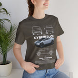 Futuristic Electric Pickup Blueprint Art Unisex Heavy Cotton Tee Bold Streetwear Graphic Shirt For Car Lovers And Tech Enthusiasts