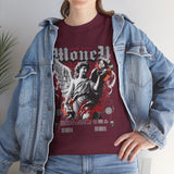 Money Bright Unisex Heavy Cotton Tee Angel Statue Graphic Gothic Streetwear Red Neon Aesthetic Artistic Fashion Statement T Shirt