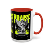 Praise Angel Statue Graphic Ceramic Mug Gothic Spiritual Coffee Tea Cup Bold Streetwear Design