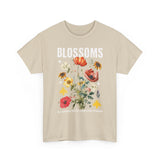 Blossoms Floral Graphic Unisex Heavy Cotton Tee Comfortable Streetwear Timeless Charm Motivational Nature Inspired T Shirt Perfect Gift for Garden Lovers Friends Birthdays Casual Everyday Wear
