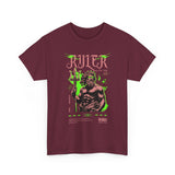 Ruler of the Sea Poseidon Unisex Heavy Cotton Tee Greek Mythology Statue Graphic Gothic Streetwear Bold Artistic Fashion T Shirt
