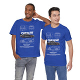 Ultra Sleek Performance Sports Coupe Blueprint Art Unisex Heavy Cotton Tee for Car Lovers and Streetwear Fans