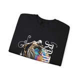 Sculptural Future Statue Art Graphic Unisex Heavy Blend Crewneck Sweatshirt Cosmic Greek Goddess Abstract Streetwear Pullover