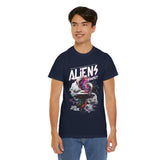 Aliens Exist UFO Graphic Unisex Heavy Cotton Tee Sci Fi Streetwear T Shirt Extraterrestrial Space Alien Design