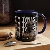 Dynasty Accent Coffee Mug 11oz 15oz Black Ceramic Mug with Roman Statue Bust and Butterfly Artwork for History Lovers and Modern Art Fans